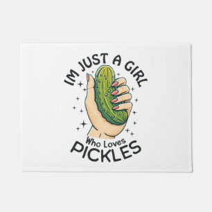 Just A Girl Who Loves Pickles - Funny Vegan Doormat