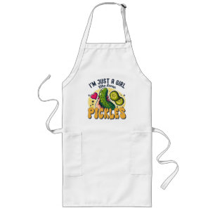 Just A Girl Who Loves Pickles - Funny Vegan Long Apron