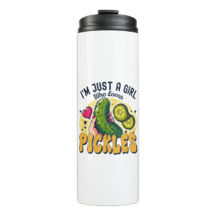 Just A Girl Who Loves Pickles - Funny Vegan Thermal Tumbler