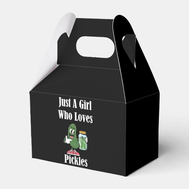 Just A Girl Who Loves Pickles Pickle Favour Box (Front Side)