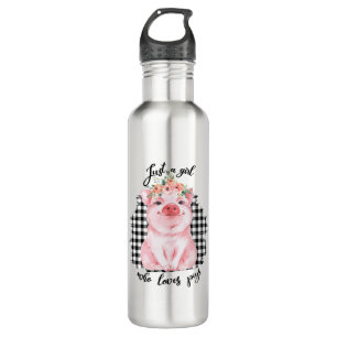 Just a Girl who loves pigs 710 Ml Water Bottle