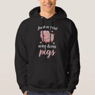 Just A Girl Who Loves Pigs Cute Pig Lovers Gift Hoodie