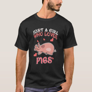 Just a Girl who loves Pigs Harvest Farming Barn Ca T-Shirt