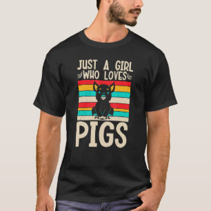 Just a Girl who loves Pigs Harvest Farming Barn Ca T-Shirt