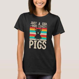 Just a Girl who loves Pigs Harvest Farming Barn Ca T-Shirt