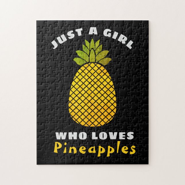 Just a Girl who loves Pineapples Jigsaw Puzzle (Vertical)
