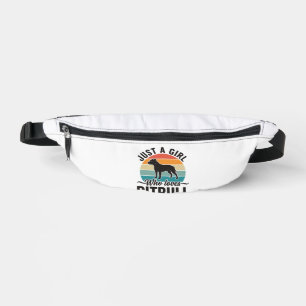Just a Girl Who Loves Pitbull Vintage Dog Design_1 Bum Bags