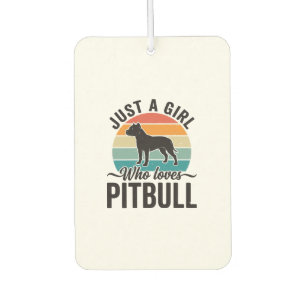 Just a Girl Who Loves Pitbull Vintage Dog Design_1 Car Air Freshener