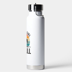 Just a Girl Who Loves Pitbull Vintage Dog Design_1 Water Bottle