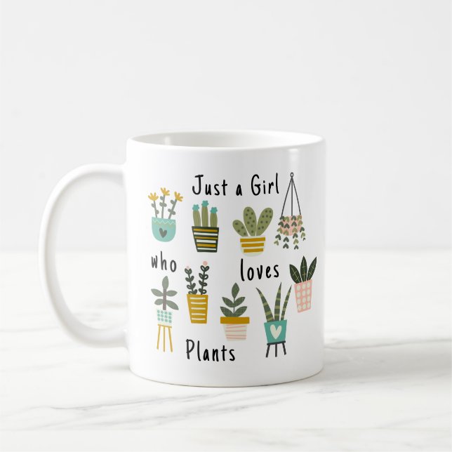 Just a Girl Who Loves Plants Botanist  Coffee Mug (Left)