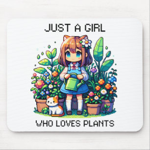 Just a Girl Who Loves Plants Mouse Mat