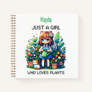 Just a Girl Who Loves Plants Personalised Notebook