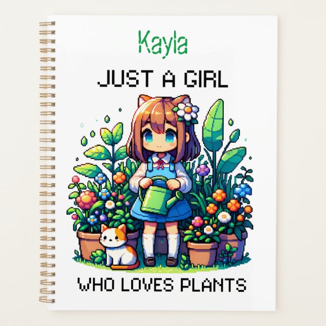 Just a Girl Who Loves Plants Personalised Planner (Front)