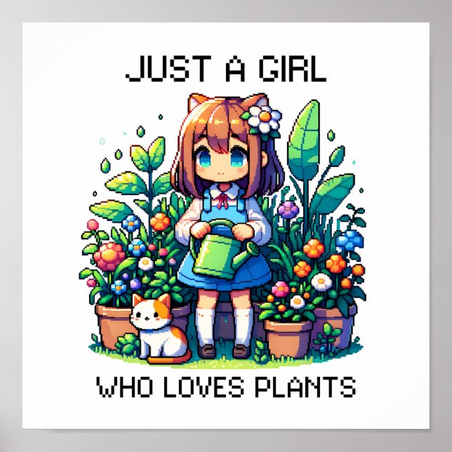 Just a Girl Who Loves Plants Poster (Front)