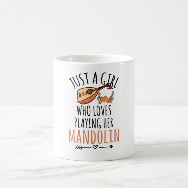 Just A Girl Who Loves Playing Her Mandolin Gift Coffee Mug (Center)
