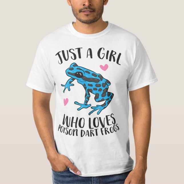 Just a Girl Who Loves Poison Dart Frogs  T-Shirt (Front)