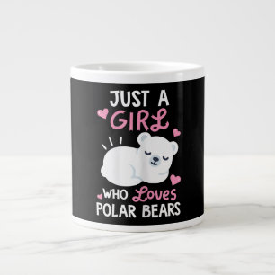 Just A Girl Who Loves Polar Bears Animal Lover Large Coffee Mug