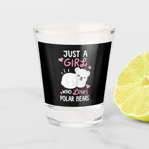Just A Girl Who Loves Polar Bears Animal Lover Shot Glass