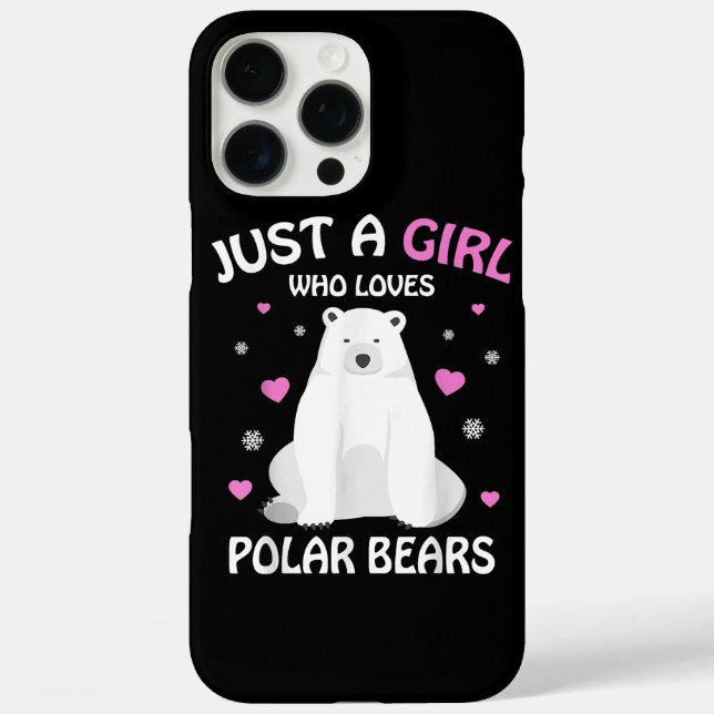 Just A Girl Who Loves Polar Bears Girls Polar Bear Case-Mate iPhone Case (Back)