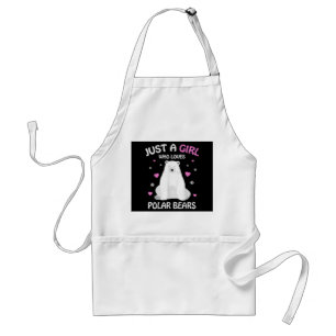 Just A Girl Who Loves Polar Bears Girls Polar Bear Standard Apron
