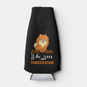 Just A Girl Who Loves Pomeranian Gift Bottle Cooler