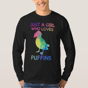 Just A Girl Who Loves Puffins Funny Puffin Bird T-Shirt