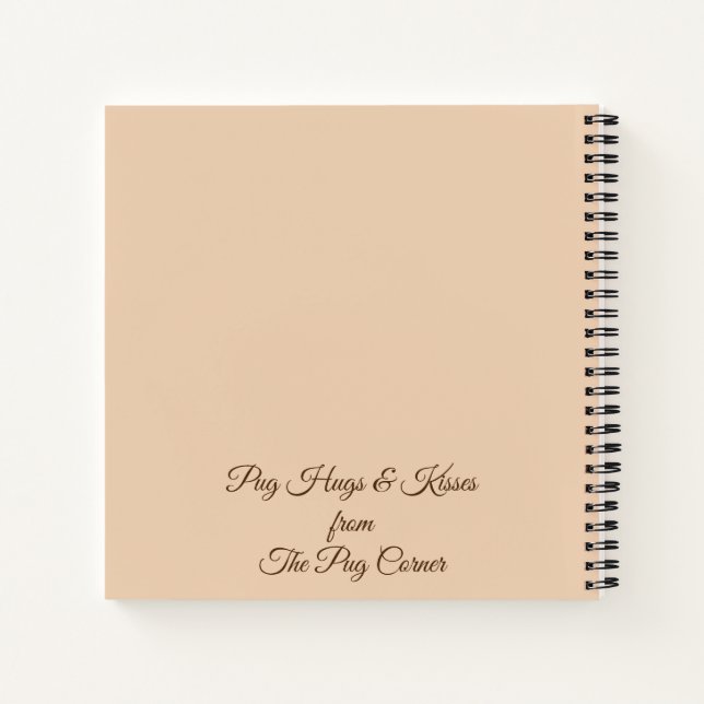 Just a Girl Who Loves Pugs Notebook (Back)