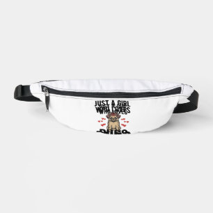 Just A Girl Who Loves Pugs Vintage Dog Shirt Desig Bum Bags