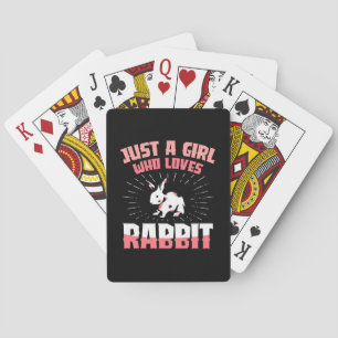 Just A Girl Who Loves Rabbit Playing Cards