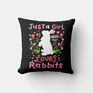 Just A Girl Who Loves Rabbits Cushion