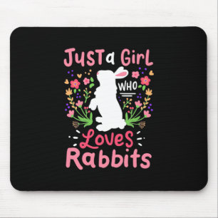 Just A Girl Who Loves Rabbits Mouse Mat