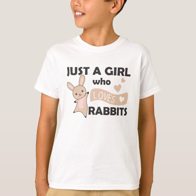 Just a girl who loves rabbits - Sweet Rabbit T-Shirt (Front)