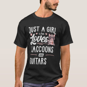 Just A Girl Who Loves Raccoons And Guitars Women T-Shirt