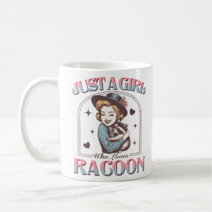 Just-a-girl-who-loves-racoon Retro Funny Racoon Coffee Mug