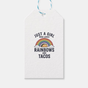 Just a Girl Who Loves Rainbows and Tacos Shirt_1 Gift Tags