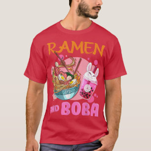Just A Girl Who Loves Ramen And Boba Kawaii Japane T-Shirt