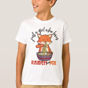 Just A Girl Who Loves Ramen and Fox T-Shirt