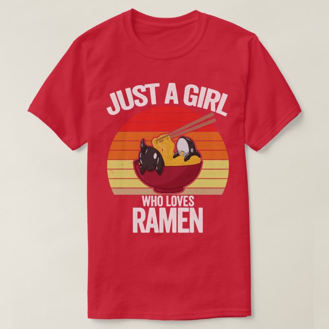 Just A Girl Who Loves Ramen Orca Whale Sweater Gif (Design Front)