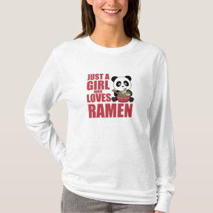 Just A Girl Who Loves Ramen Panda Kawaii T-Shirt