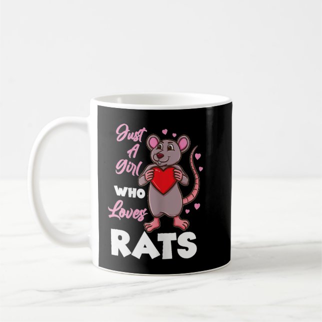 Just A Girl Who Loves Rats Coffee Mug (Left)