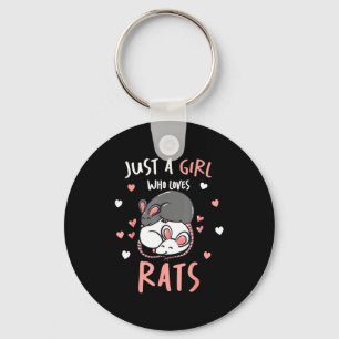 Just A Girl Who Loves Rats Cute Pet Lover Gift For Key Ring