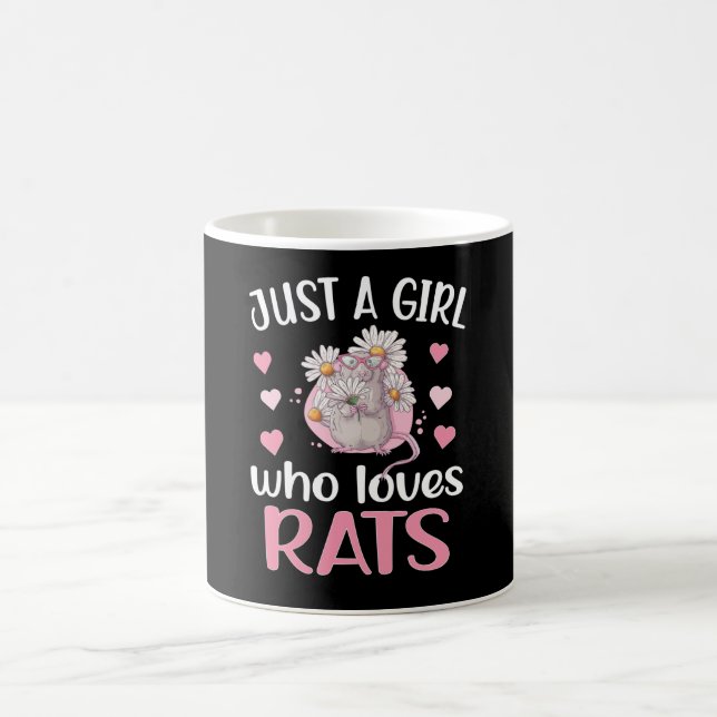 Just A Girl Who Loves Rats Rat Mum Gift Rat Owner Coffee Mug (Center)