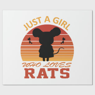Just a Girl Who Loves Rats Wrapping Paper