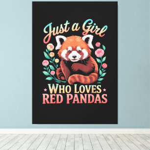 Just A Girl Who Loves Red Pandas Canvas Print