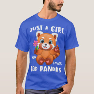 Just A Girl Who Loves Red Pandas Cute Kids Funny K T-Shirt