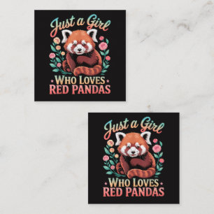 Just A Girl Who Loves Red Pandas Enclosure Card