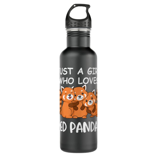 Just A Girl Who Loves Red Pandas Gift Women Kawaii 710 Ml Water Bottle (Front)