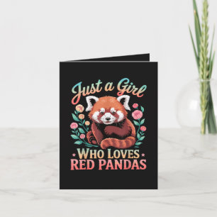Just A Girl Who Loves Red Pandas Holiday Card