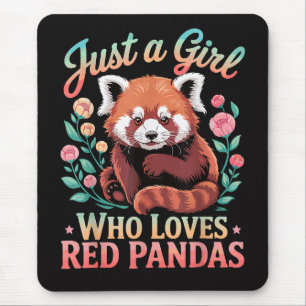 Just A Girl Who Loves Red Pandas Mouse Mat