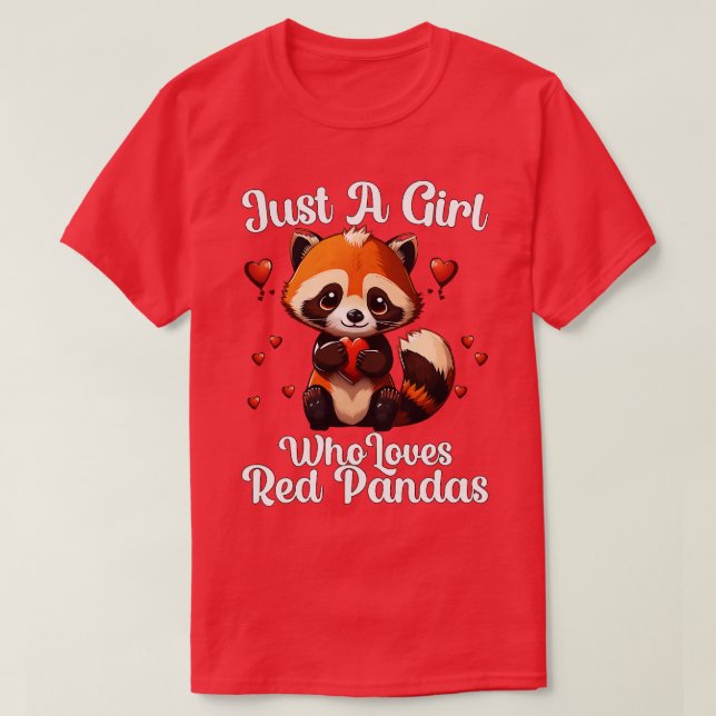 Just A Girl Who Loves Red Pandas Tee Women Girl Wi (Design Front)